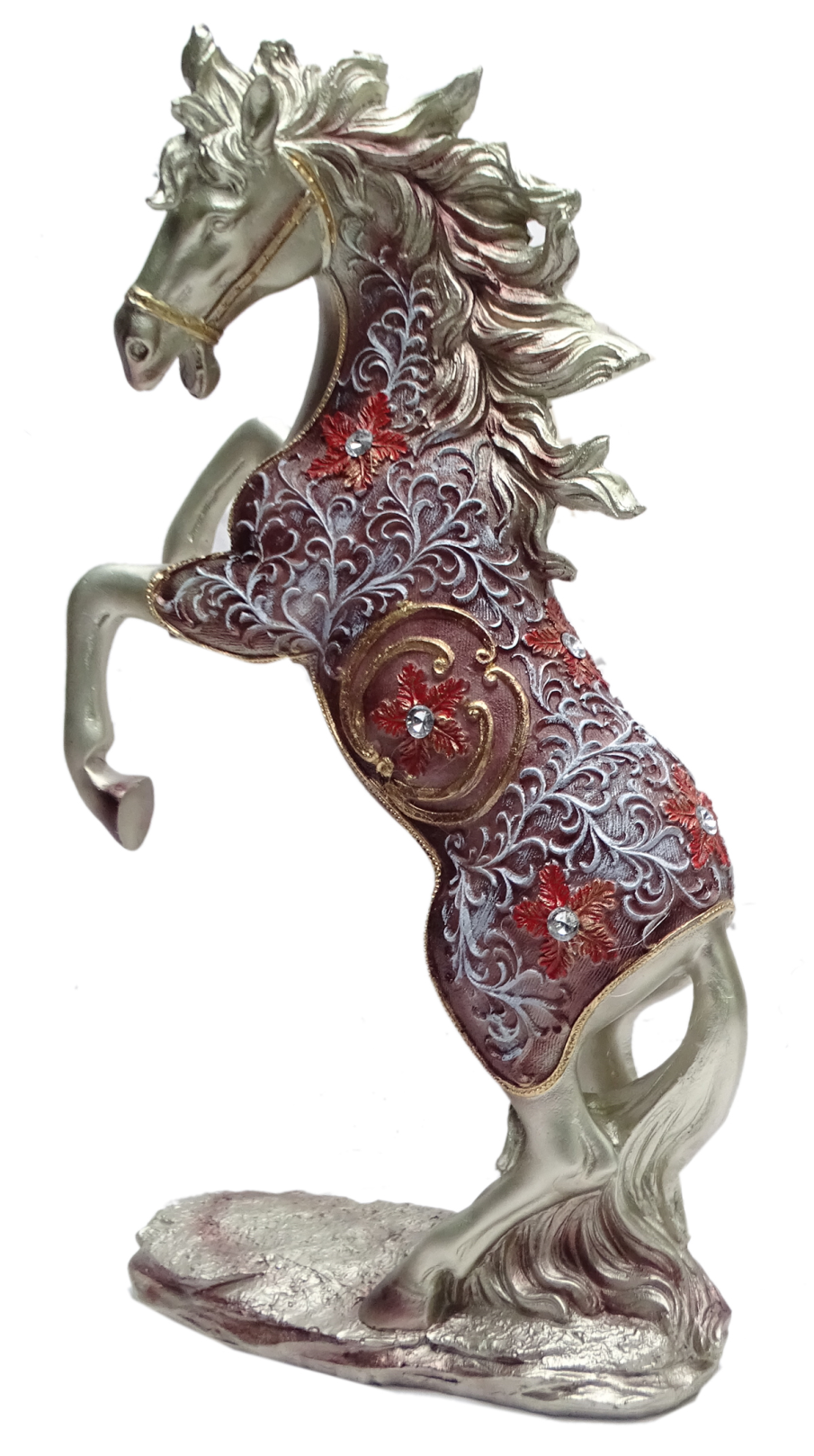 1367A Silver & Scarlet Rearing Steed