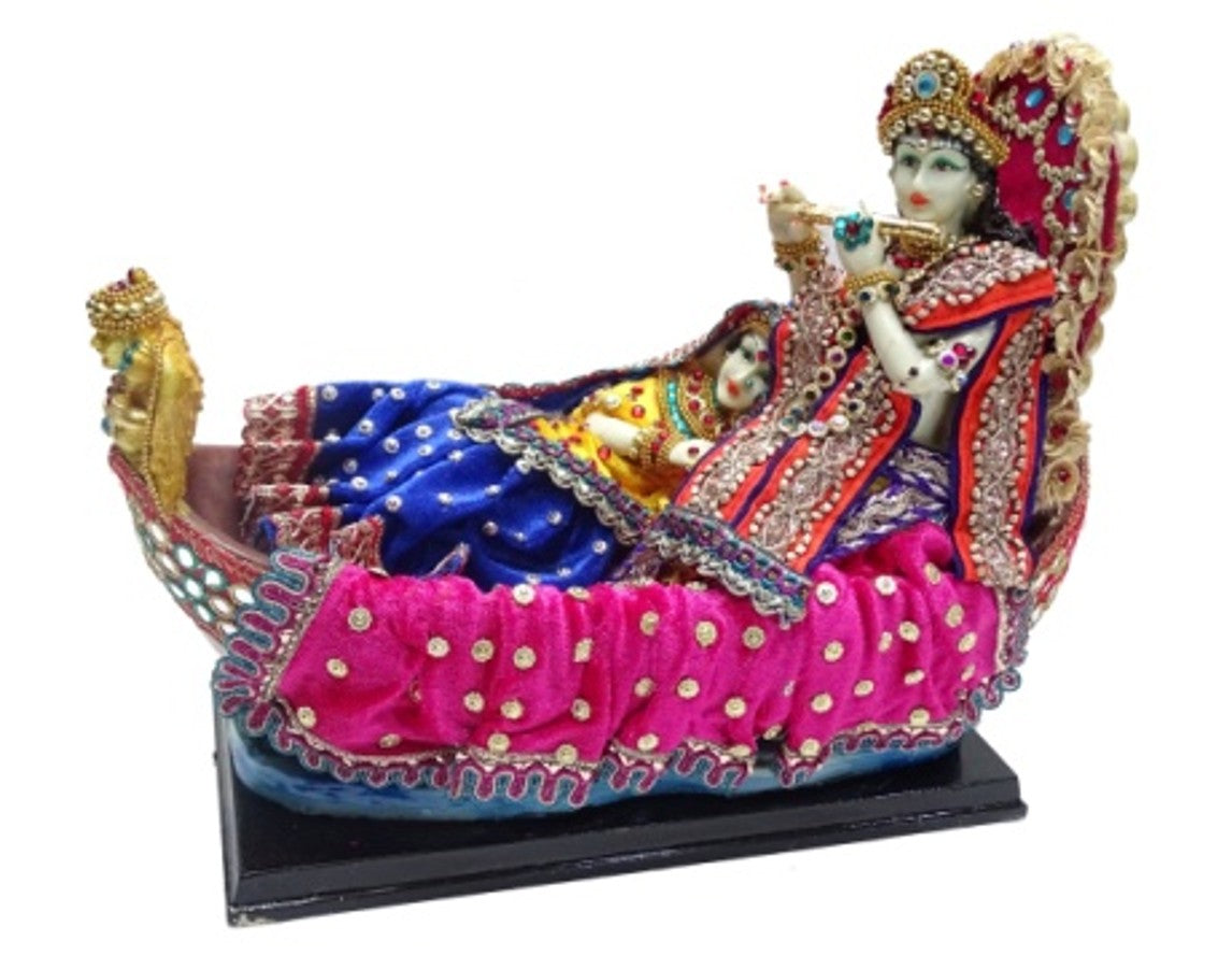 455PC RADHA KRISHNA BOAT IDOL