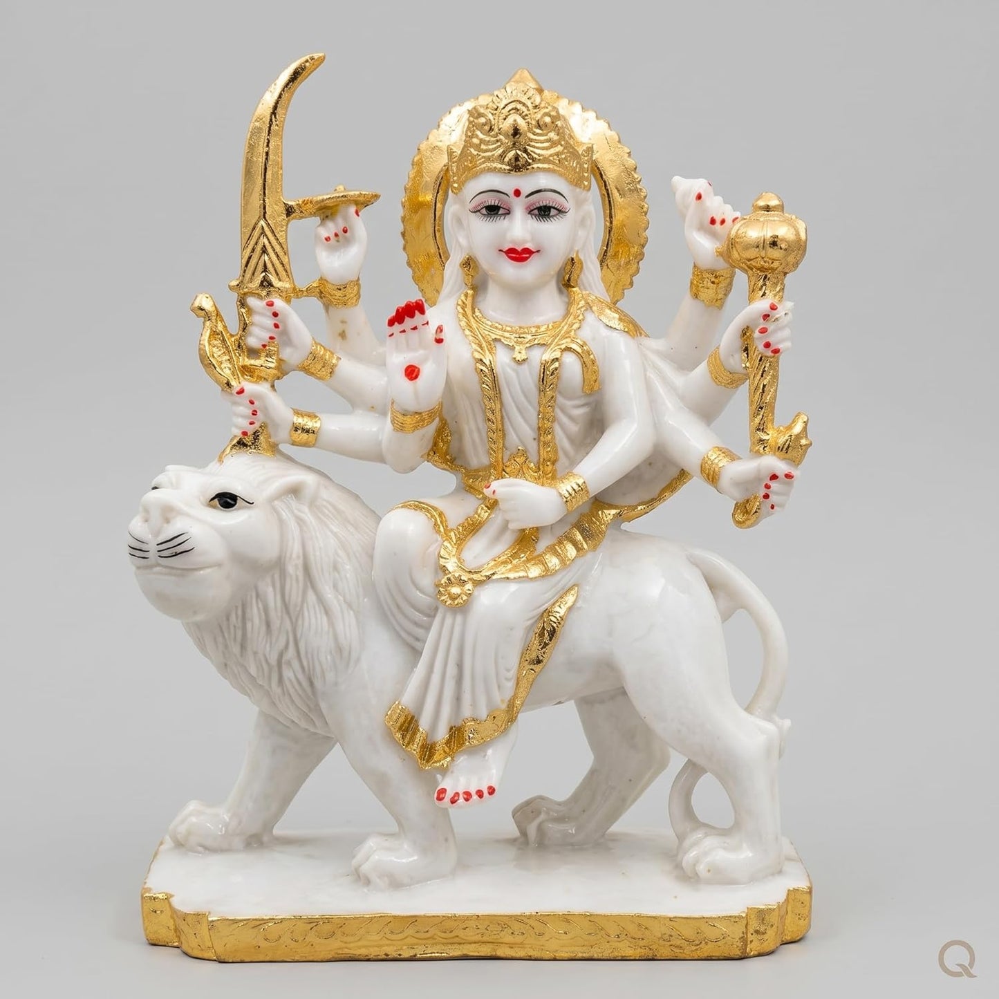 PP1825AGP Golden Leaf Decor Dust Marble Maa Durga