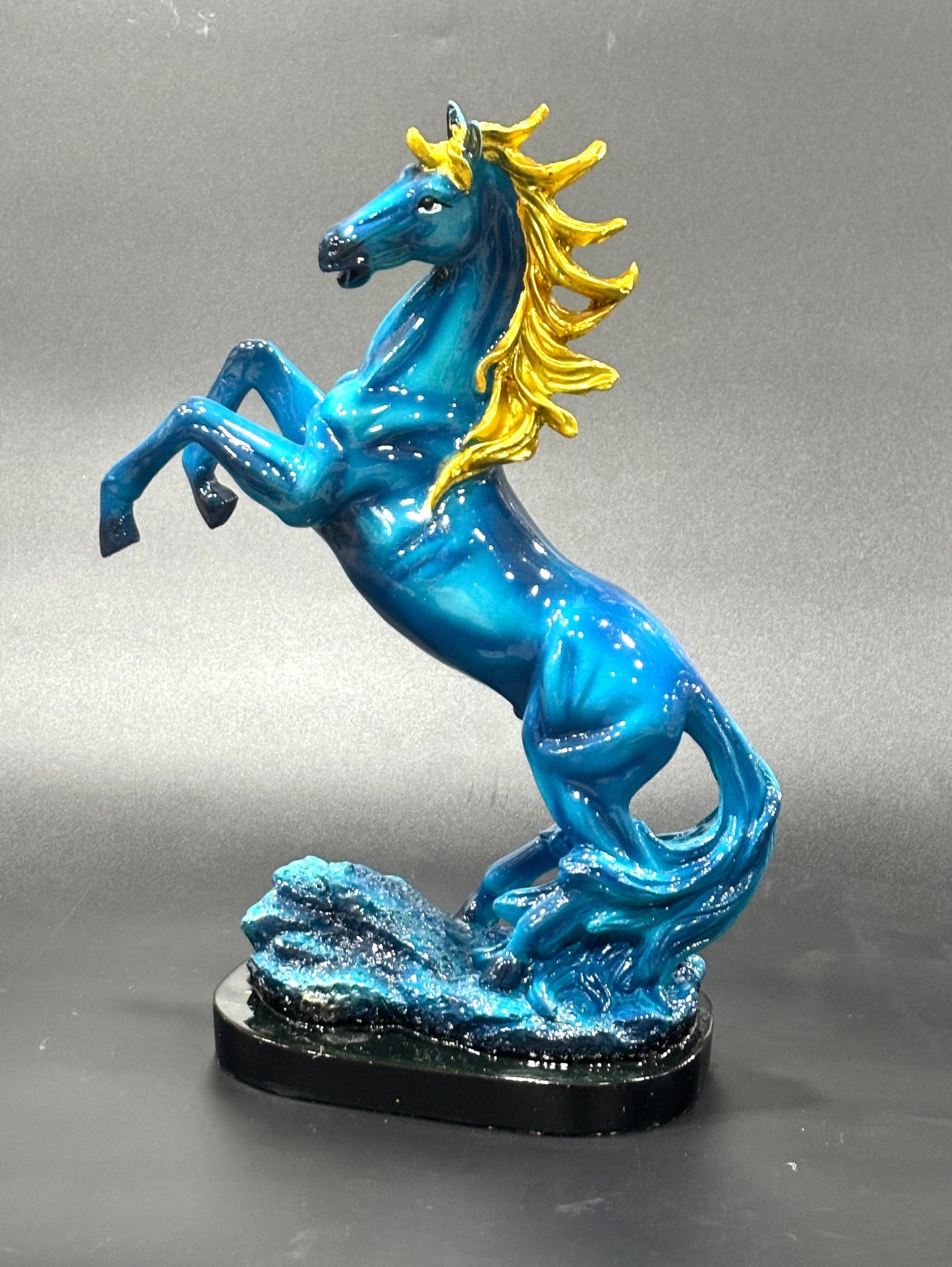 1854A Blue Resin Horse