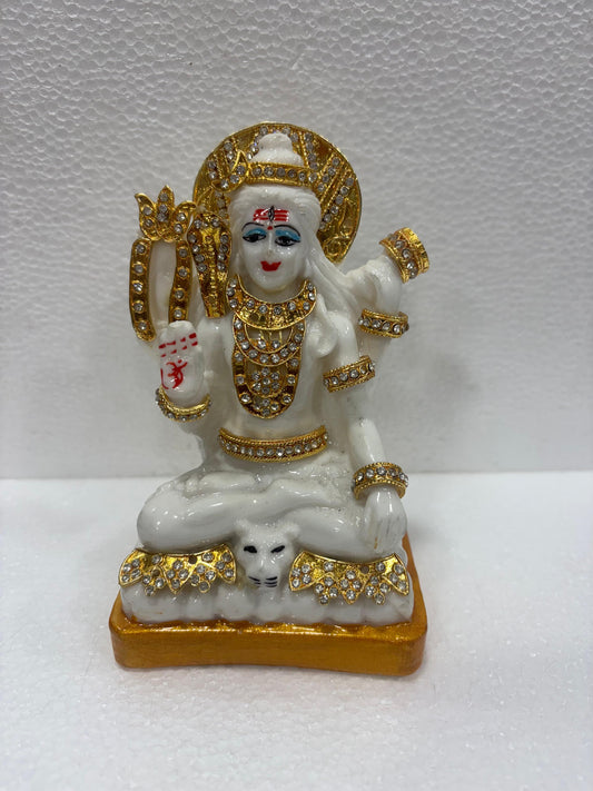 Gold Plated Shiv Ji Statue | GK1744SV