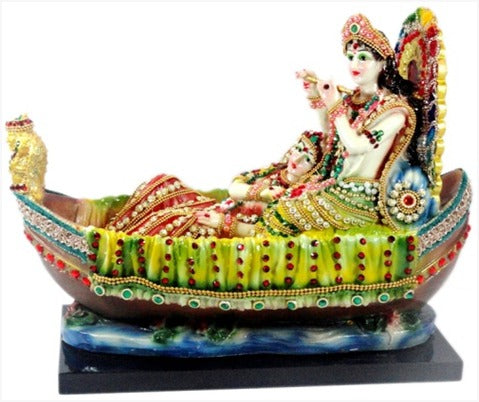 455J Radha krishna boat idol