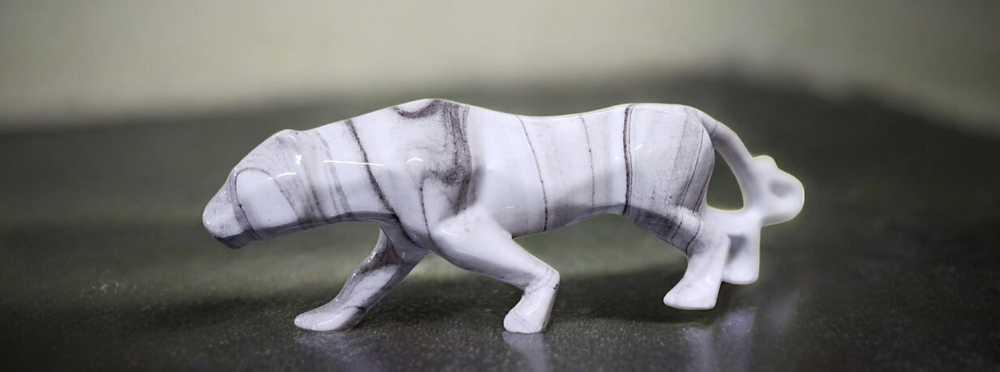 Ceramic Panther With Marbel texture