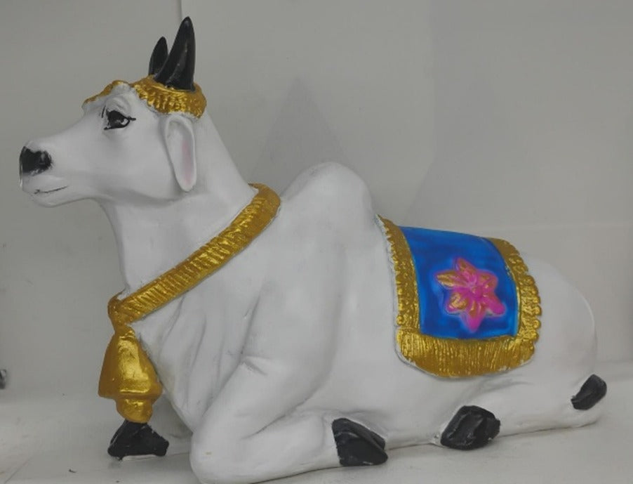 1417 Ceramic Kamdhenu Cow and Calf Idol – Sacred Home Decor