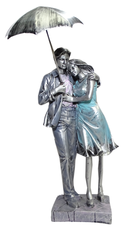 1070UB  "Metallic Embrace Umbrella Figurine"