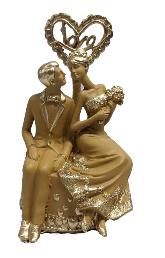 1555B   "Golden Couple Love Figurine"