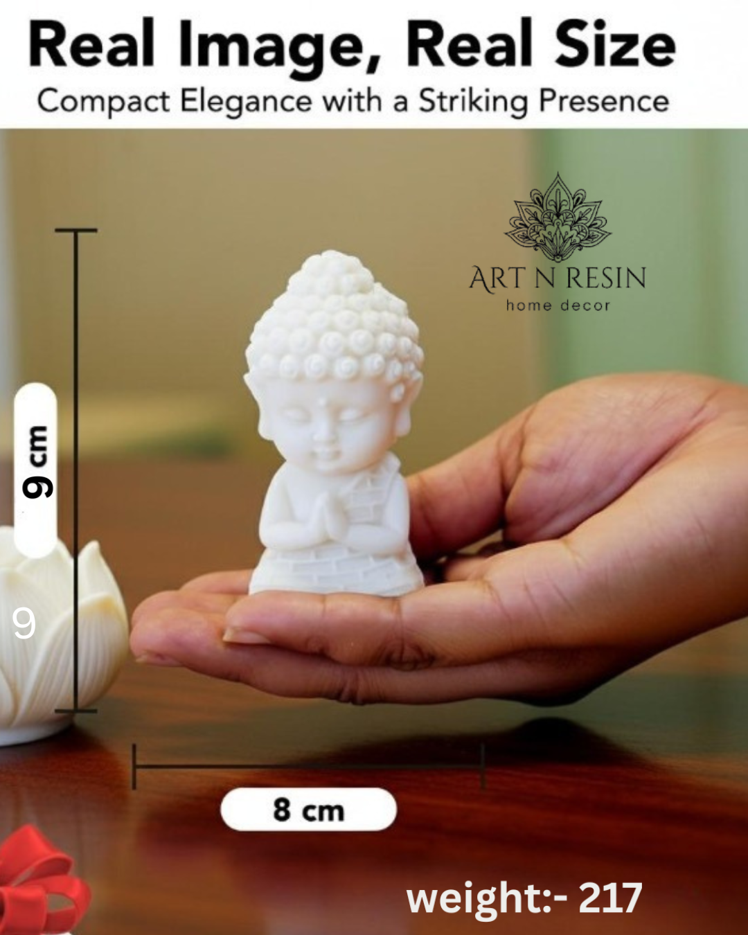 2026........Lotus Baby Buddha Statue for Home, Office Desk & Car Dashboard Decoration