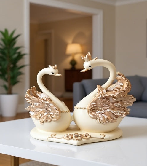 1697D    Golden Swan Couple