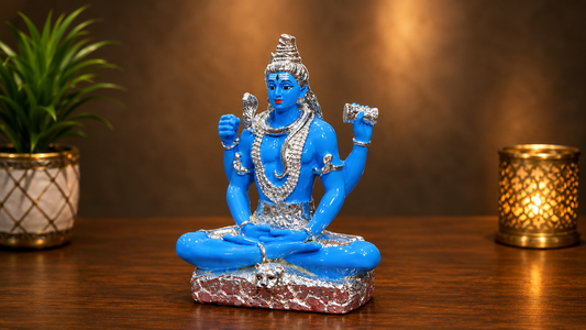 SL1226BS  SILVER PLATED SHIV JI
