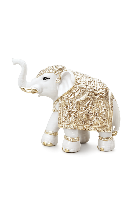SL813N      Silver Decorative Elephant Showpiece
