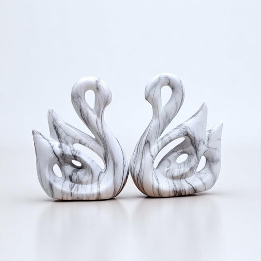 CM2013  Ceramic Swan Set With Marbel texture