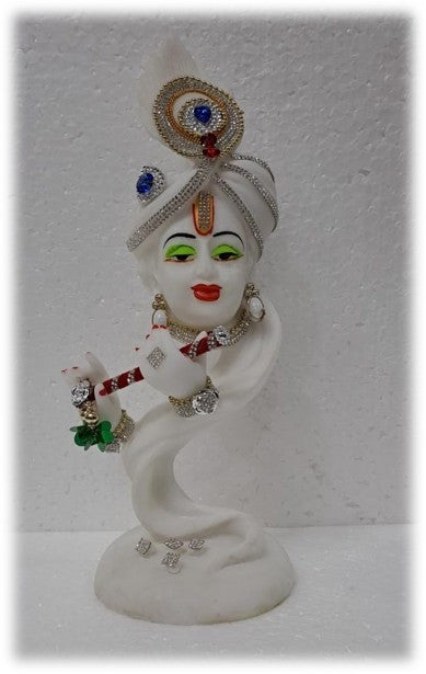 PP1376APD  MARBLE KRISHNA BUST