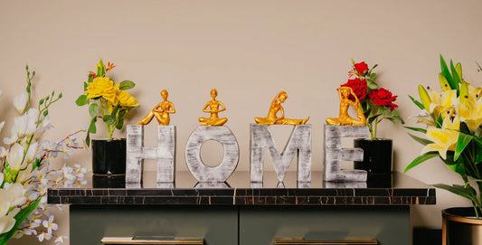 "HOME" word Yoga Figurines 1576A