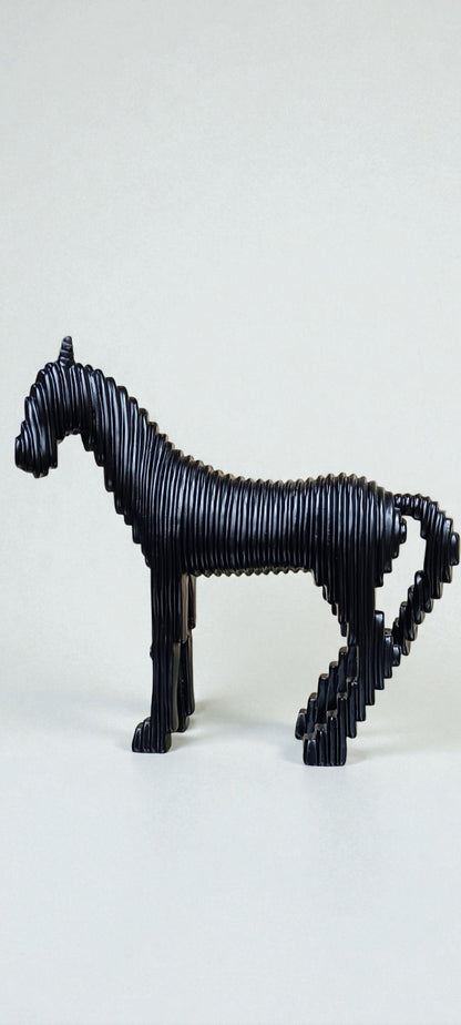 1997    Modern Black Textured Horse
