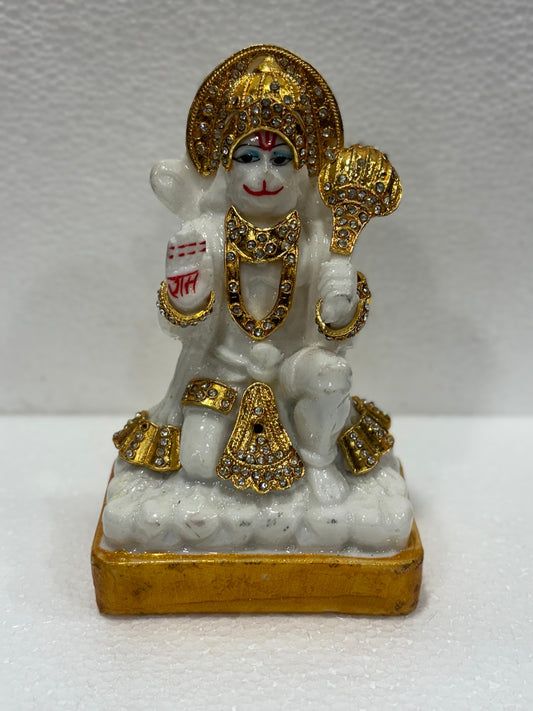GK1744  Gold Plated Hanuman ji Statue
