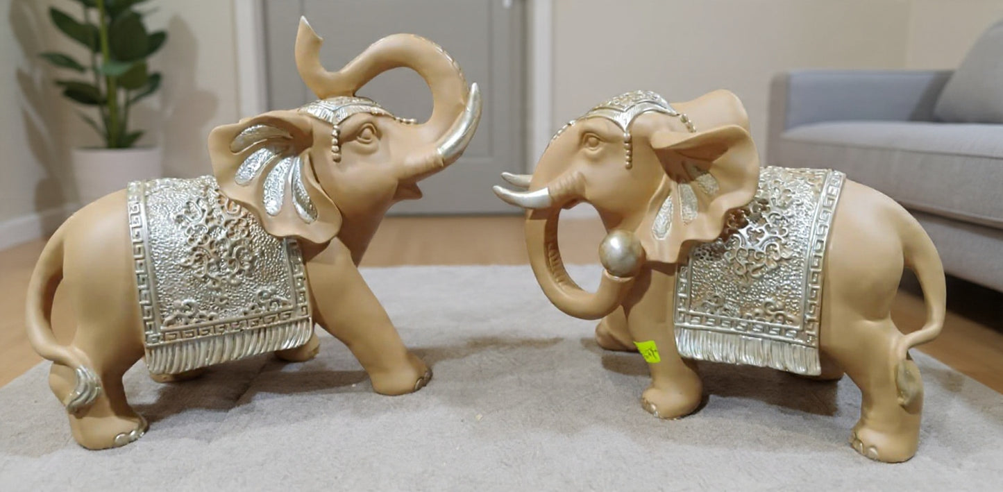 1743   Gold Elephant Statue – Elegant Home Decor