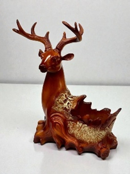 2074B  Elegant Stag Decorative Organizer & Wine Holder