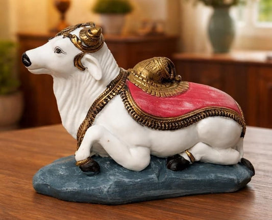 P1417BGP   Nandi Bull Decorative Showpiece – Elegant Spiritual Home Décor