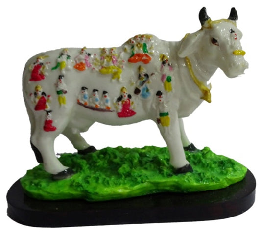 953A   Handcrafted Kamdhenu Cow Statue – Decorative Spiritual Showpiece