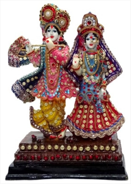 343BJ  Enchanting Radha Krishna Idol - Celebrate Divine Love & Devotion